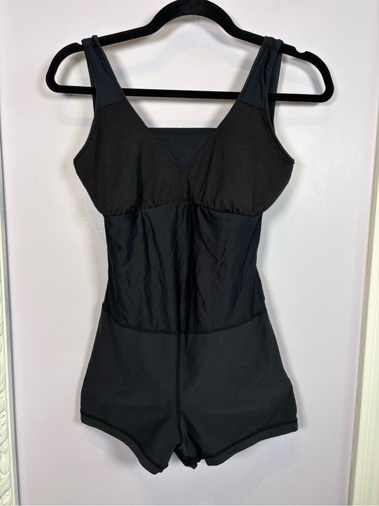 lululemon athletica Pants - lululemon athletica Black Athletic Romper Jumpsuit Open Back Size 6